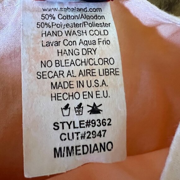 Custom Dyed Orange Ombre Dress Lace & Ribbon Trim With Wide Sash - Picture 8 of 8